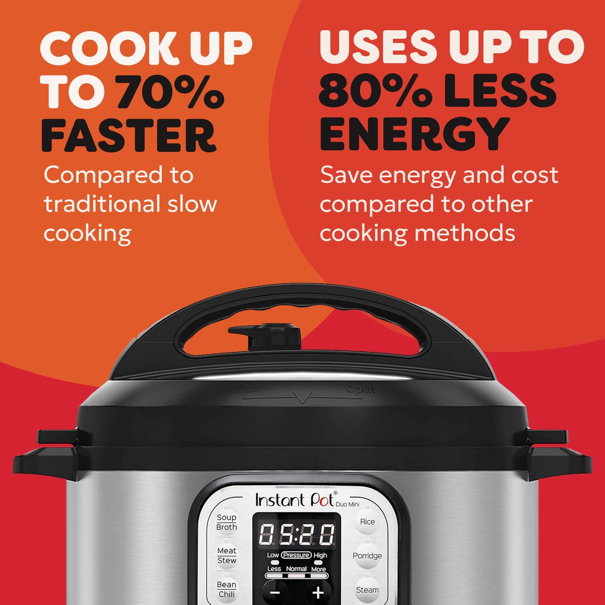 Instant Pot Duo 3L Multicooker - 7-in-1 Snelkookpan - Slowcooker - Rijstkoker - Stomer - Yoghurtmaker - Warmhouden - Tot 3 Porties – foto 8