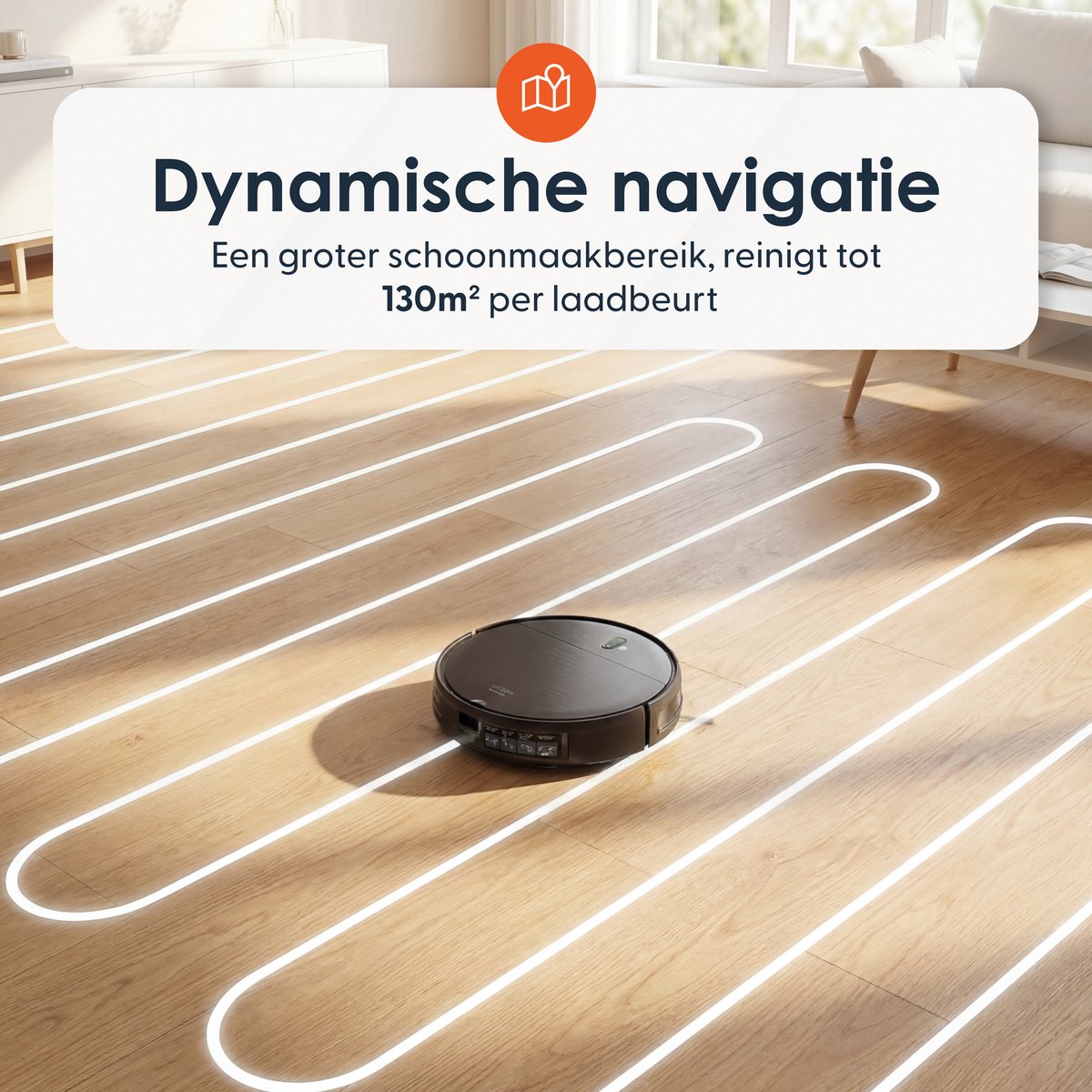 Skoov EcoPulse Robotstofzuiger met Dweilfunctie & Laadstation - Dweilrobot - Huisdieren - Dweil - Hepa - Automatische stofzuiger - Vacuum - Robot - In 1 — afbeelding 4