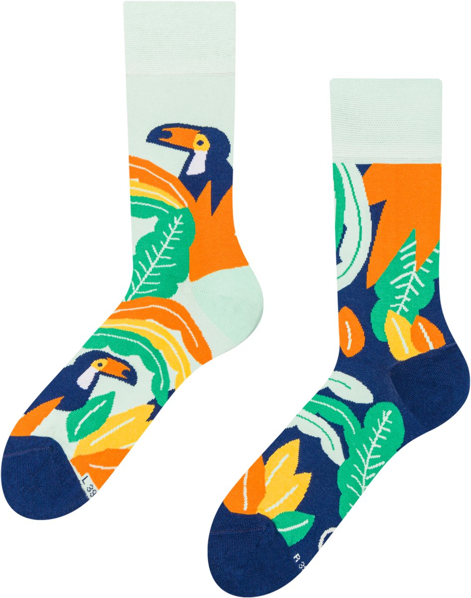 Mismatch Sokken Toucan & Blaadjes 35-38