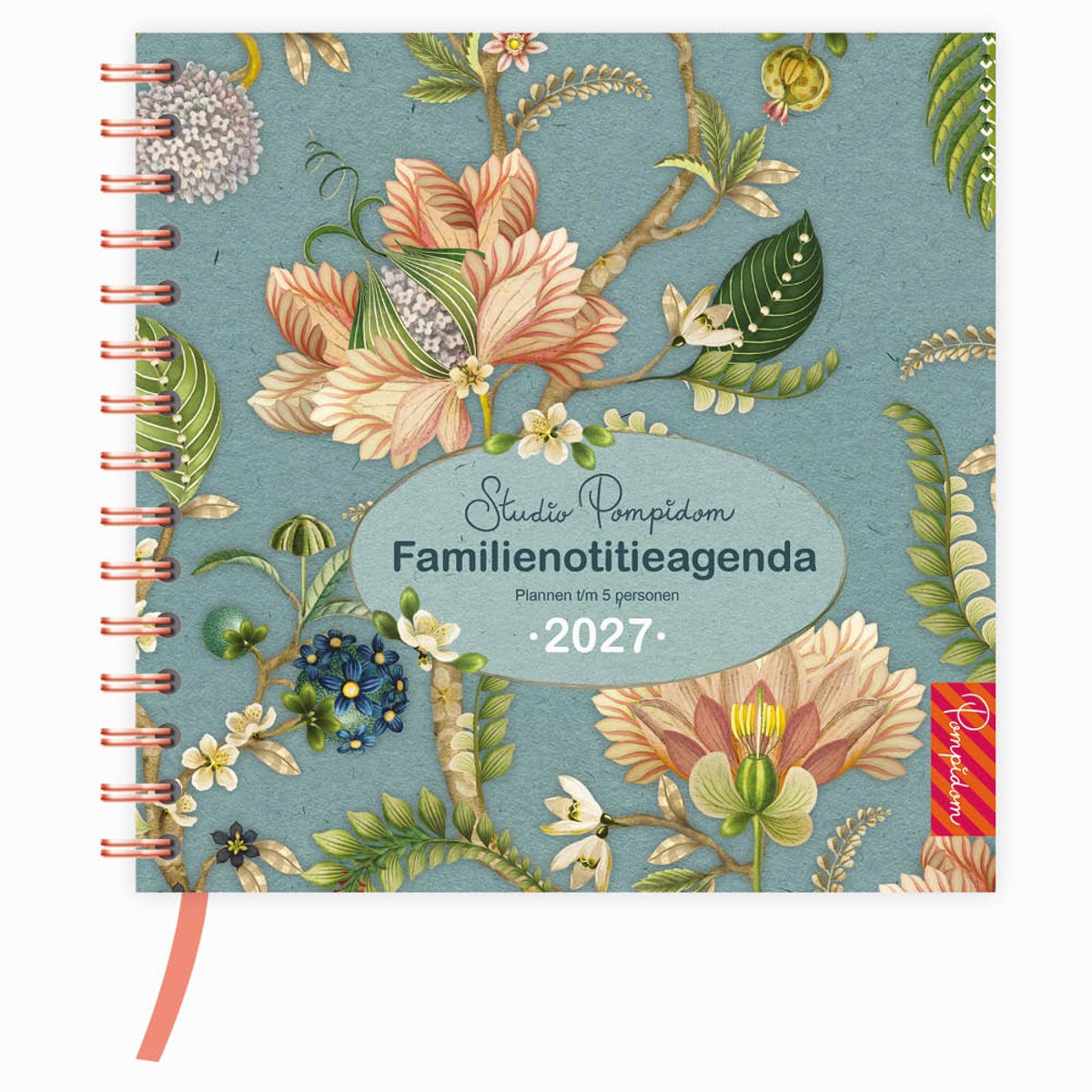 Studio Pompidom familienotitie-agenda t/m 5 pers. (harde kaft) Absolutely Fabulous 2027