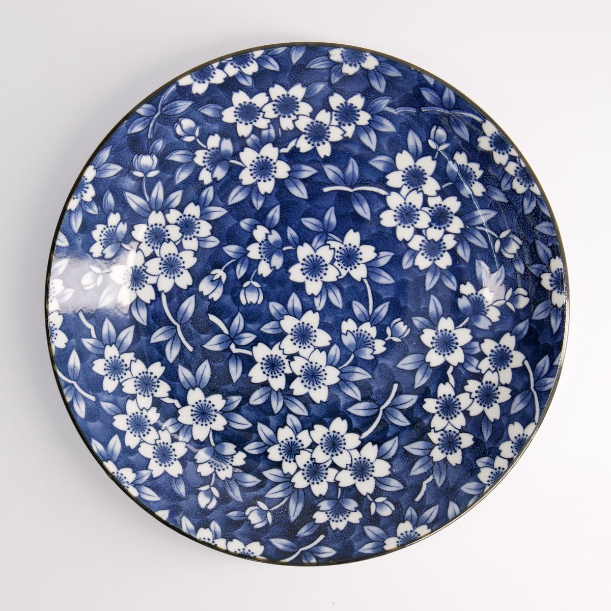 Tokyo Blue Sakura Round Plate 25x3.3cm 40-230404 HB-25 6/36