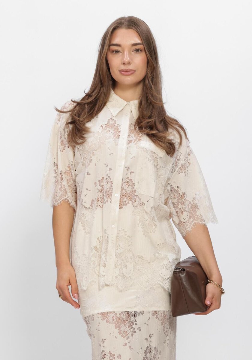 EDITED Bella Shirt Dames - Jurken - Ecru - Maat 40