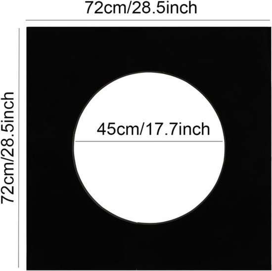 KZQ Dartbord Surround Ring 4 Delig, Vierkante Dartbord Muurbescherming voor 45 cm Dartbord, EVA Schuim Beschermrand met Eenvoudige Montage, Zwart 71x71x3 cm van kzq — afbeelding 4