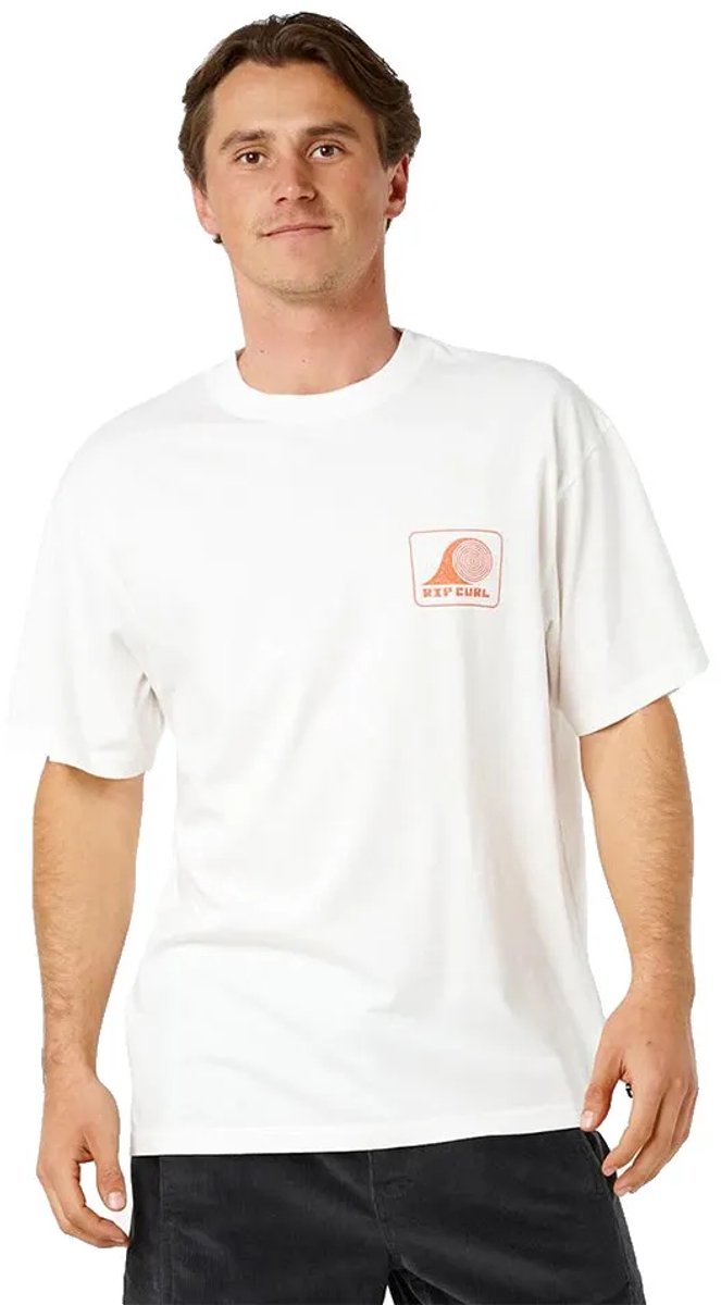Rip Curl Aots Rolling Wave T-shirt Met Korte Mouwen XL Man Bone