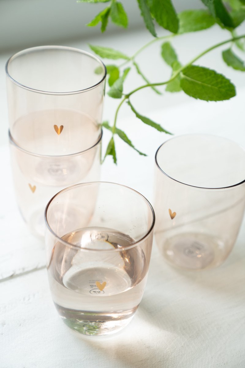 Zusss Cadeauset - Drinkglazen Roze - Verjaardag - Cadeau Dames Roze