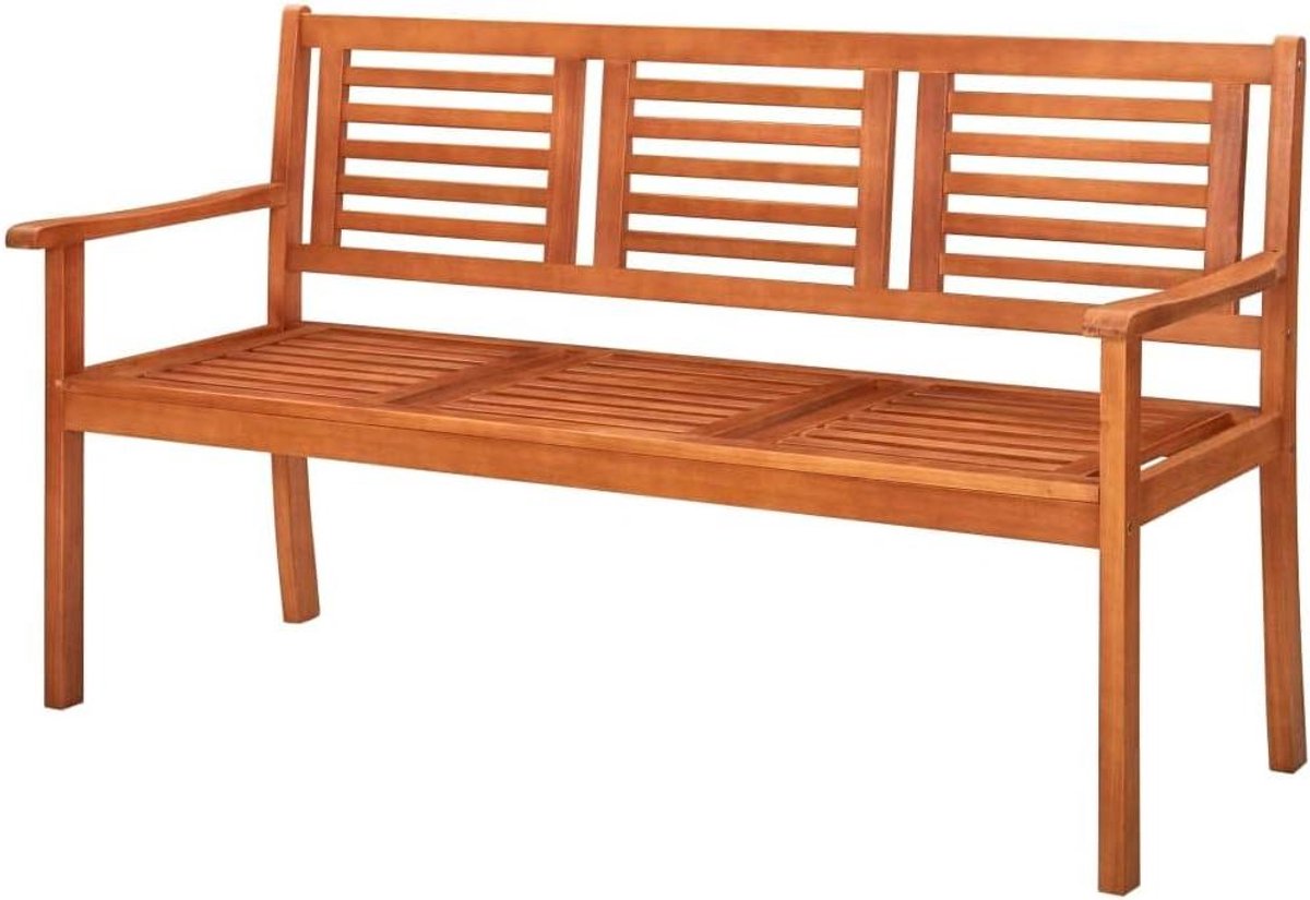 Tuinbank 3-zits - Houten zitbank - Buiten ontspannen - Massief eucalyptus - 150 cm breed - Bruin