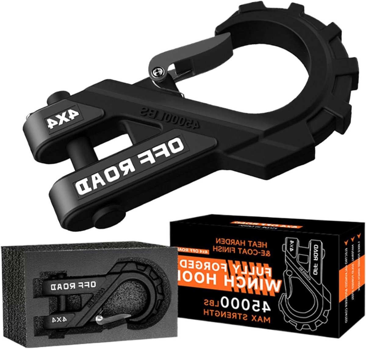 Windenhaak - Aanhangerhaak - Touw bevestigen - Veilige veervergrendeling - 3/8 inch - Zwart