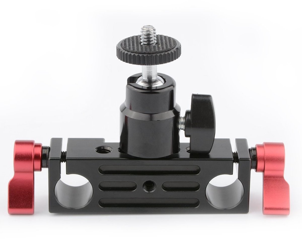 Solidchoice - Dailygoody - Rod Clamp - 15mm Rod Ondersteuning - Ball Head Mount - Compact en Lichtgewicht - Ideaal voor Videoproductie - Professioneel Gebruik