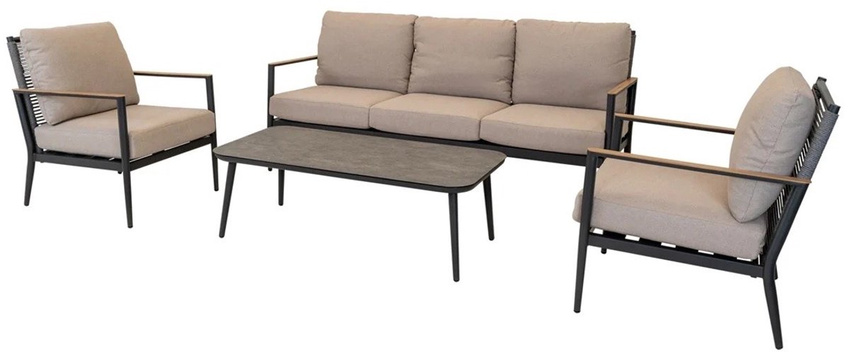 Les - Feda loungeset - matt antraciet