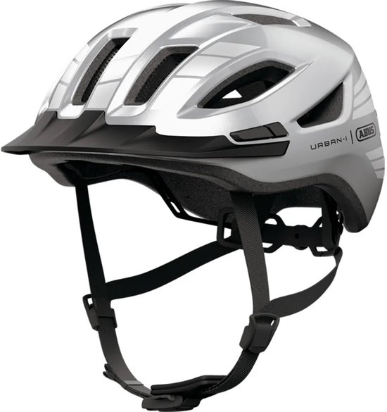 Fietshelm ABUS URBAN-I 4.0 LR signal silver M - 54-58 cm - zilver - Geschikt voor gebruik op elektrische fietsen - stadsfietsen - 260 g — afbeelding 4