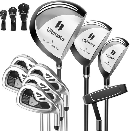 Norvia - Complete Golfclubset Heren - 9 Delig - Rechtshandig - Inclusief Headcovers - Marineblauw - TPR Grips - Ideale Startersset van norvia — afbeelding 5