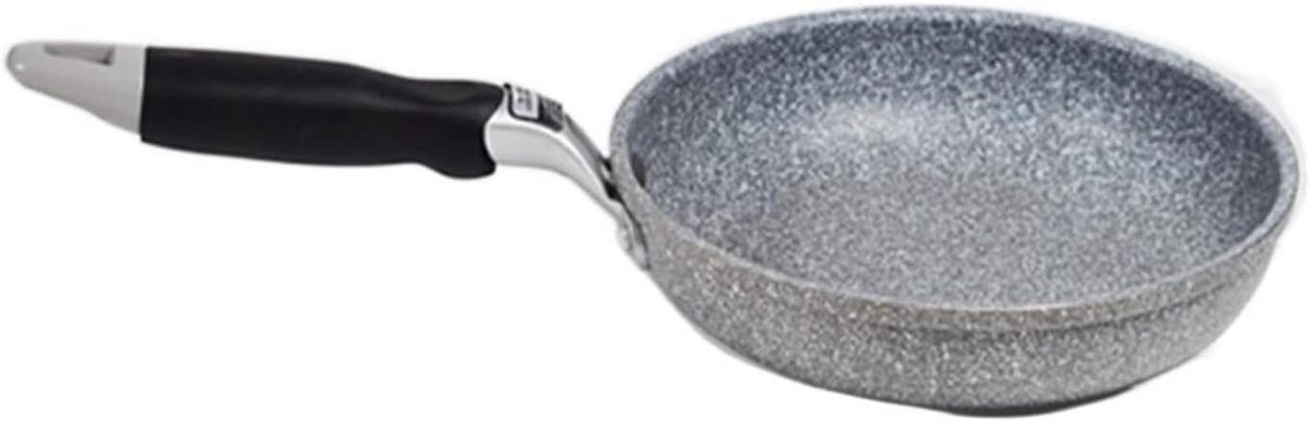 Wokpan met 4 vakken - Pannenkoekenpan - Snelle maaltijden bereiden - Manganese legering - 300 gram - Zwart
