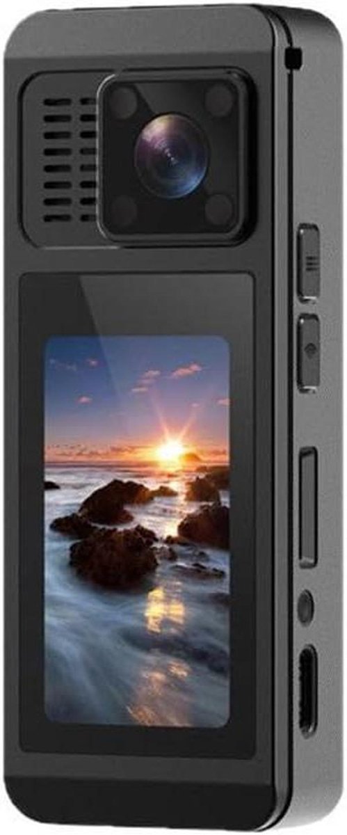 Actiecamera 4K WiFi - Sportcamera Draagbaar - Avontuur Vastleggen - 130° Groothoeklens - 512GB Uitbreidbaar - Zwart