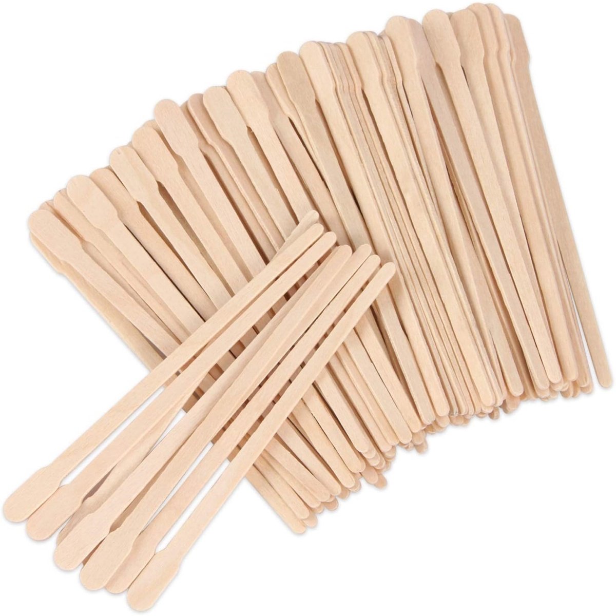 TOVBMUP Houten spatel voor wenkbrauwen - Houten spatel voor het gezicht - Wax applicator - Kleine houten stokjes voor ontharing of houten knutselwerkjes - 200 stuks