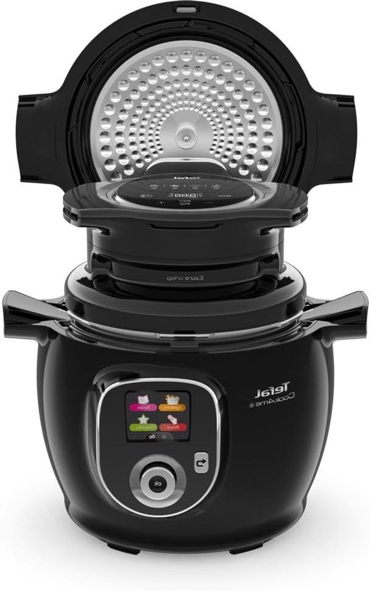 Accessoire de Couvercle - Couvercle pour appareil - Cuisine Rapide - Température réglable - 1 pièce - Noir