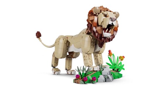 LEGO Creator 3in1 Wilde Dieren: Majestueuze Leeuw Speelgoed voor Kinderen met Dieren Figuren 31386
