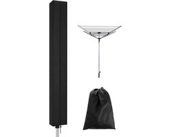 Draaibare wasrekhoes voor in de tuin - waterdichte draaibare wasrekhoes met ritssluiting - meubelhoes - stof-, regen- en zonwerend - stevige, duurzame hoes voor draaibare wasrekken of parasols - geschikt voor buiten en in de tuin - 165 x 16 x 16 cm