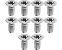 Allecto - Bevestigingsschroeven - Roestvrij Staal - M3x6mm - Voor Koffiemolen - Duurzaam - Set van 10 - Geschikt voor diverse toepassingen