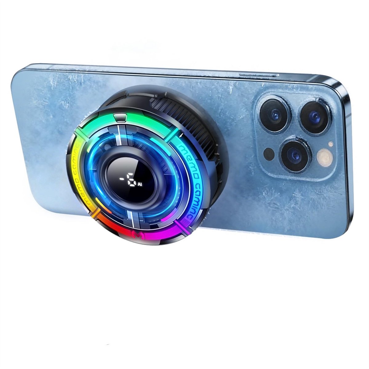 carmdering - Telefoonkoeler - Mobiele Koelventilator - Smartphone Radiator - Ultra-Snelle Koeling Tot 0°C In 25s - AI Slimme Temperatuurregeling - Halfgeleidermateriaal - Compact En Draagbaar Ontwerp - Voorkomt Oververhitting Bij Gamers - 1 Stuk