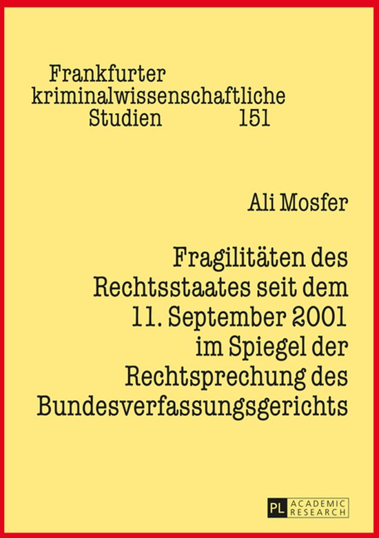 Frankfurter kriminalwissenschaftliche Studien 151 - Fragilit ... - cover