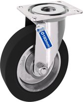 GeZu Impex Zwenkwielen 160 x 40 mm Elektrolytisch Verzinkt Polyurethaan Transportwielen voor Werkbank & Apparatuur