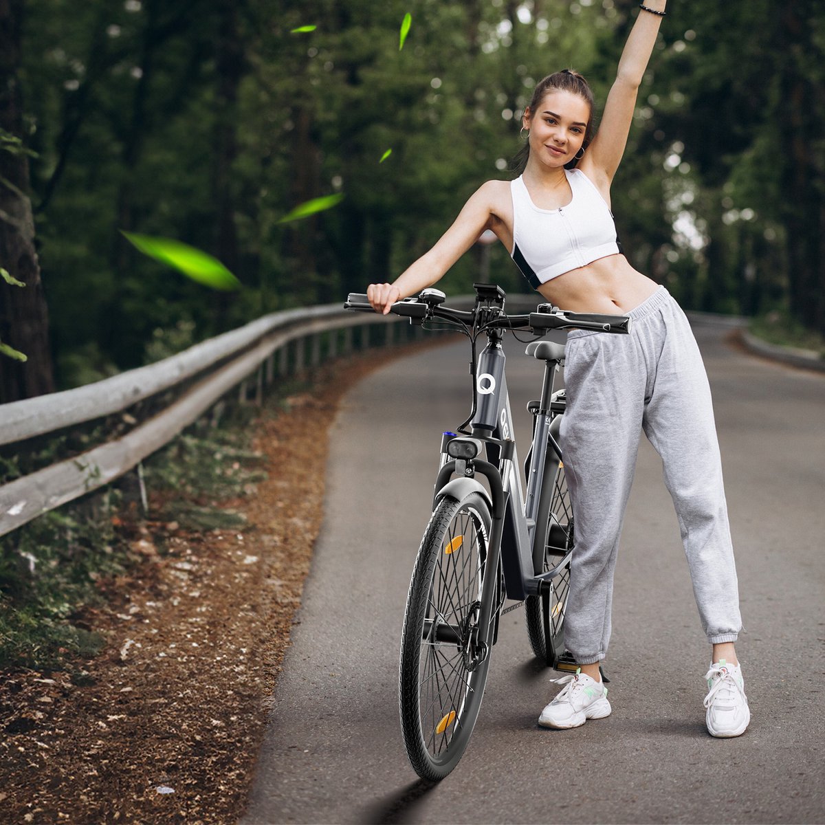 Qekud F26 Pro Elektrische Fiets 26" Trekking E-Bike - 250W Motor - 36V 13Ah Accu - 100km Bereik - 7 Versnellingen - Stapdoor Frame – foto 7