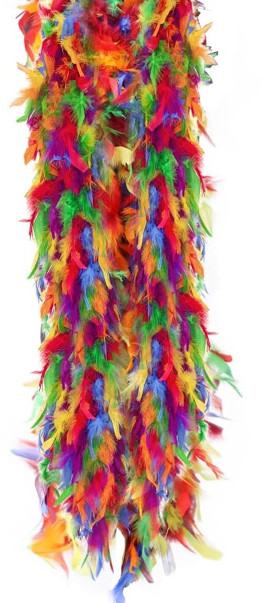 Allecto - Franjes van veren - Veelkleurige kalkoenveren - Ideaal voor carnaval en feestelijke decoratie - Natuurlijke materialen - Creatieve handwe...