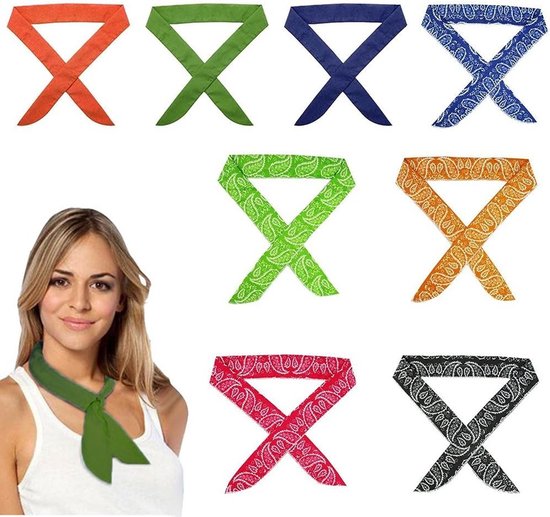 Set van 8 Koelende Sjaals voor Zomer - Verkoelende Nekwraps en Hoofdbanden voor Buitenactiviteiten, Ideaal voor Mannen en Vrouwen