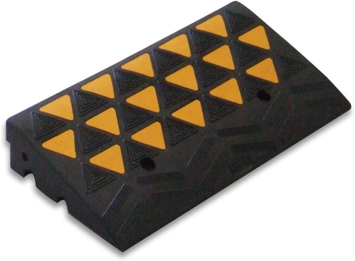 Stoeprand helling - Rubber oprijplaat - Toegang creëren - Waterdoorlatend ontwerp - 10 cm hoog - Felgekleurd