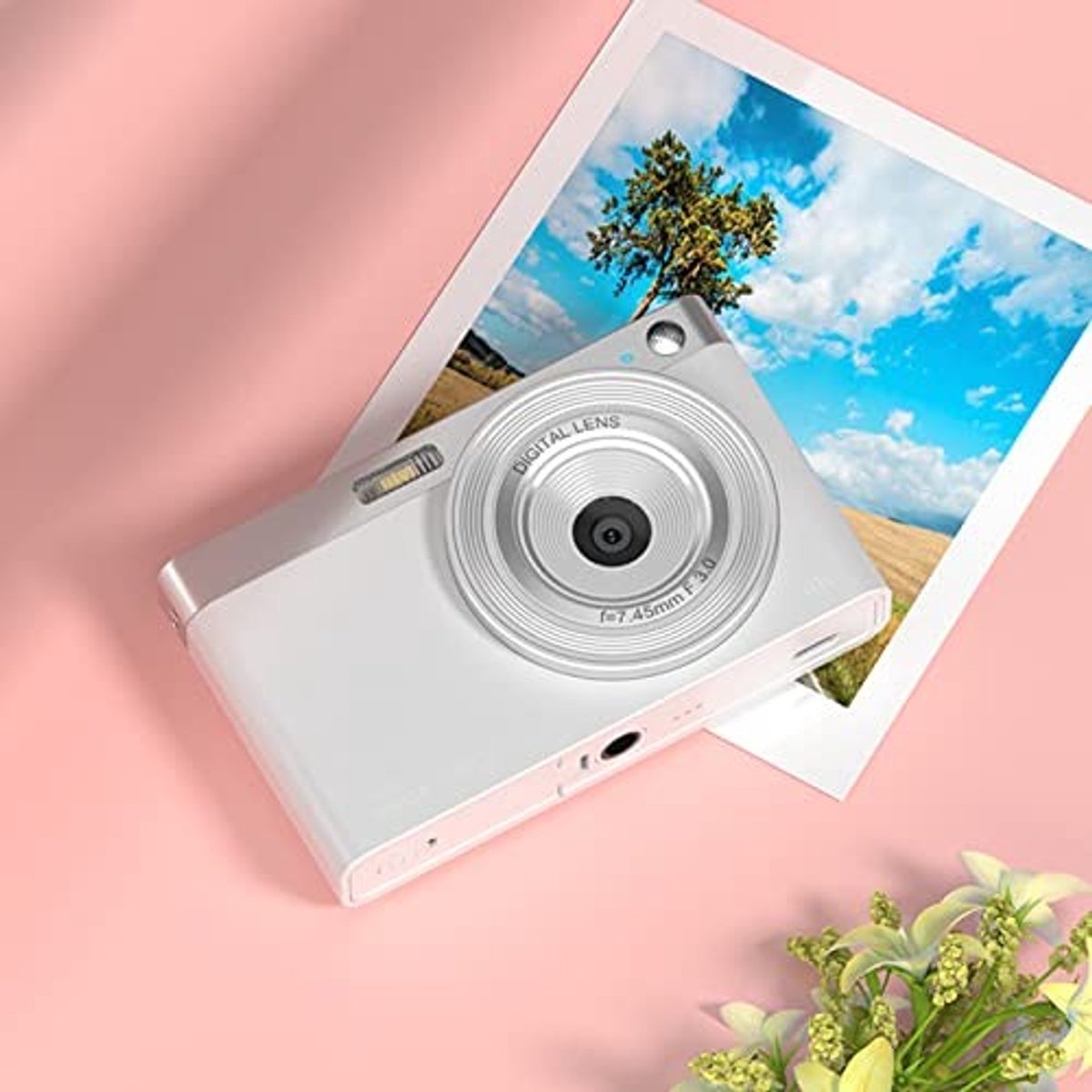 Allecto - Digitale Camera - Kinderen - 4K Vlogging-camera - Wit - Beginnerscamera - Ideaal voor studenten - Ingebouwd LED-vullicht thumbnail 5