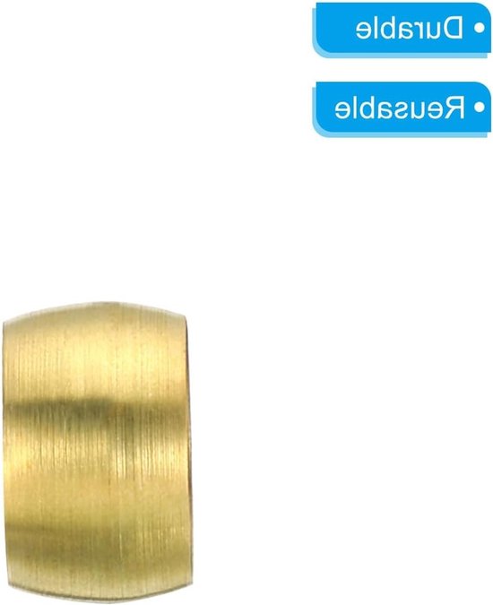 8mm Messing Compressiehulzen - 20 Stuks Ferrules voor Slangen en Pijpen, Geschikt voor Lucht, Water en Gas — afbeelding 3