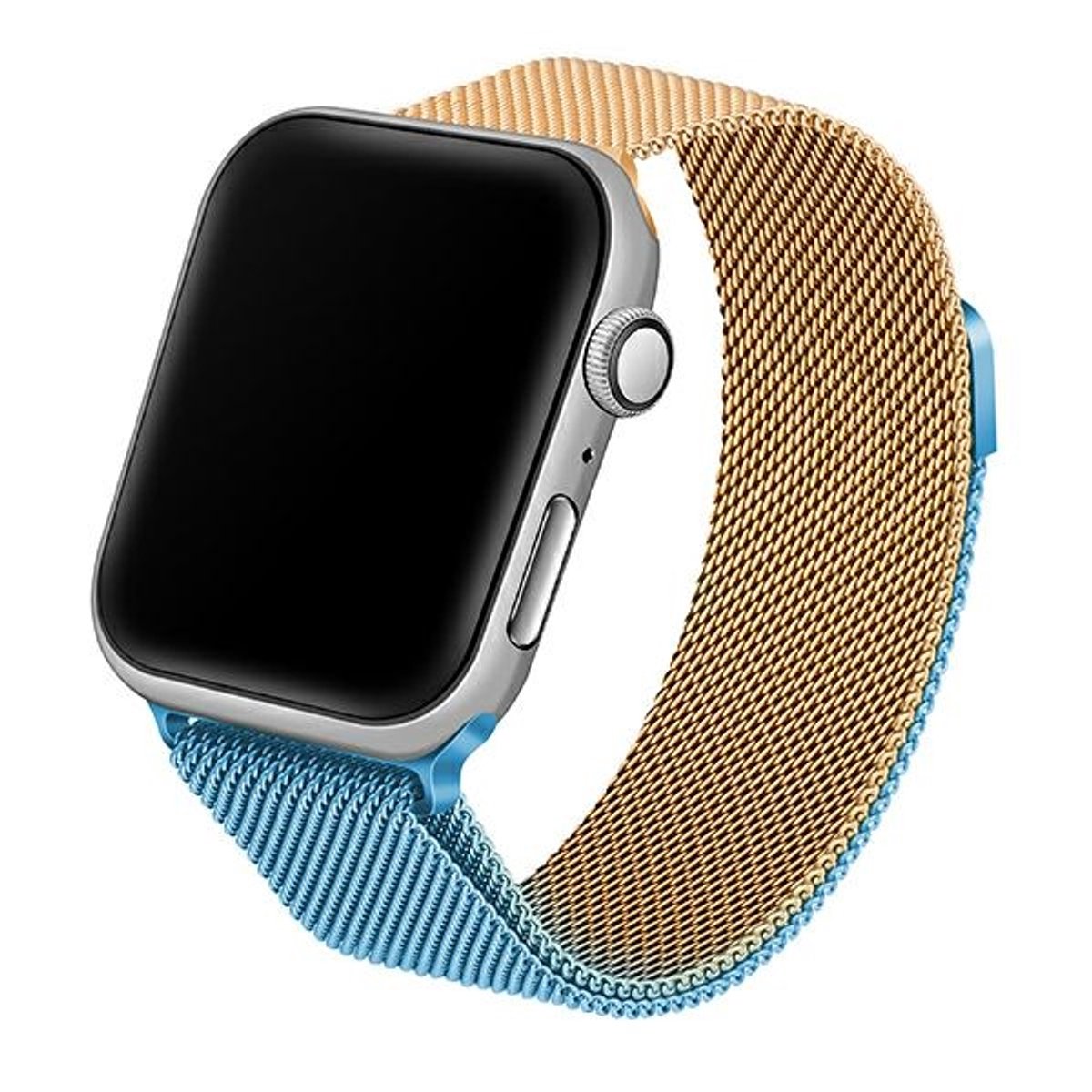 Beline - Horlogebandje - Staal - Niebiesko-Złoty - Geschikt voor Apple Watch