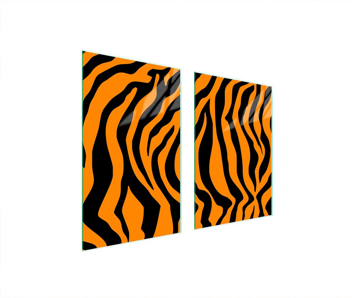 TMK ArtDeko - Snijplank - Glas - 65x52 cm - Kleurrijk Tijgerdesign