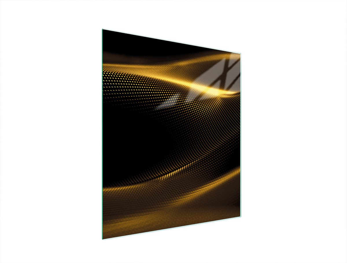 TMK ArtDeko 45x52 Serie - Snijplank van gehard glas - 45x52 cm - Gouden Kleur