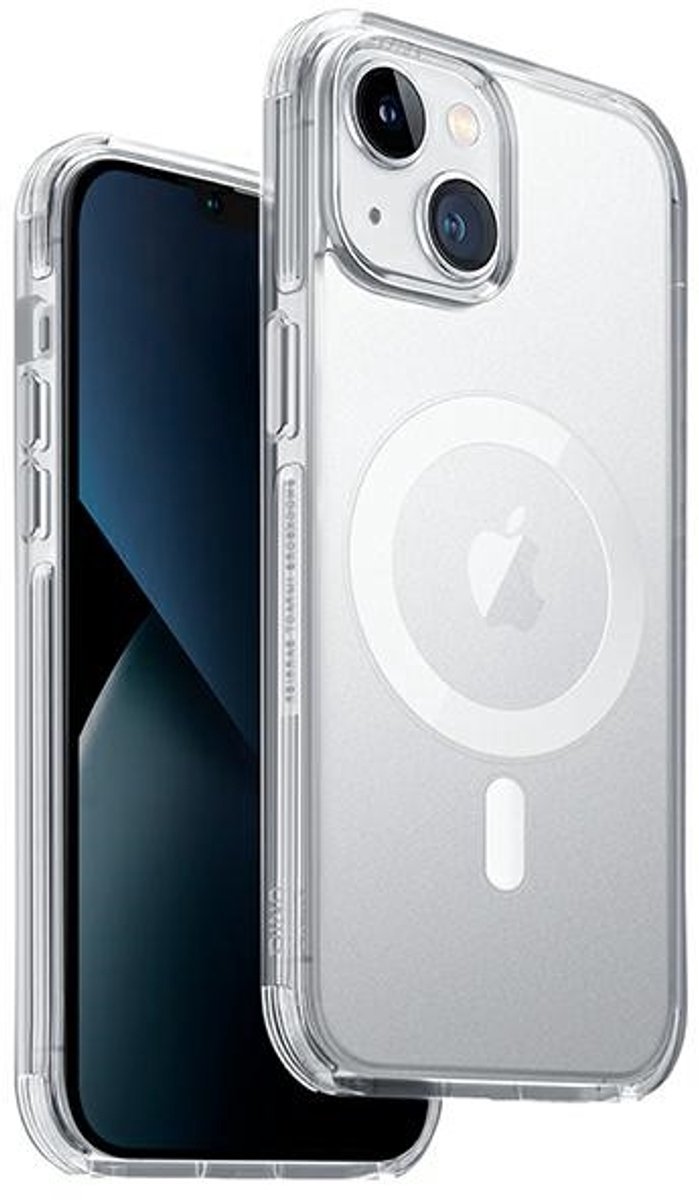 Uniq Combat Magclick Hoesje Voor Iphone 14 Plus 15 Plus Transparant Opladen
