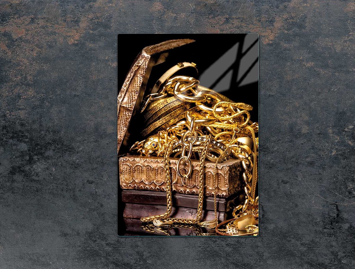 TMK ArtDeko Serie - Snijplank - 35x52 cm - Goud - Glas