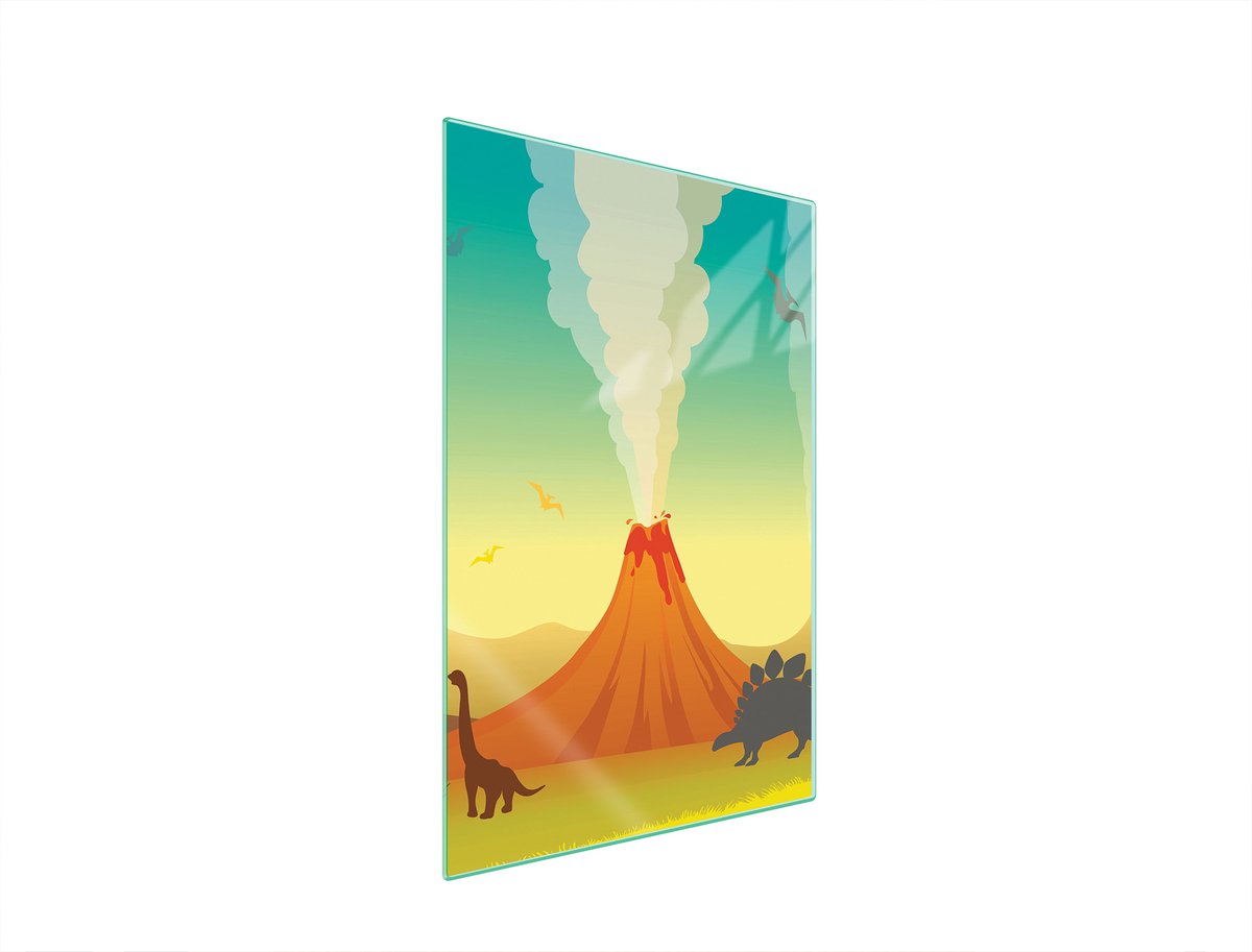 TMK ArtDeko Serie - Snijplank Glas - 35x52 cm - Vulkandessin