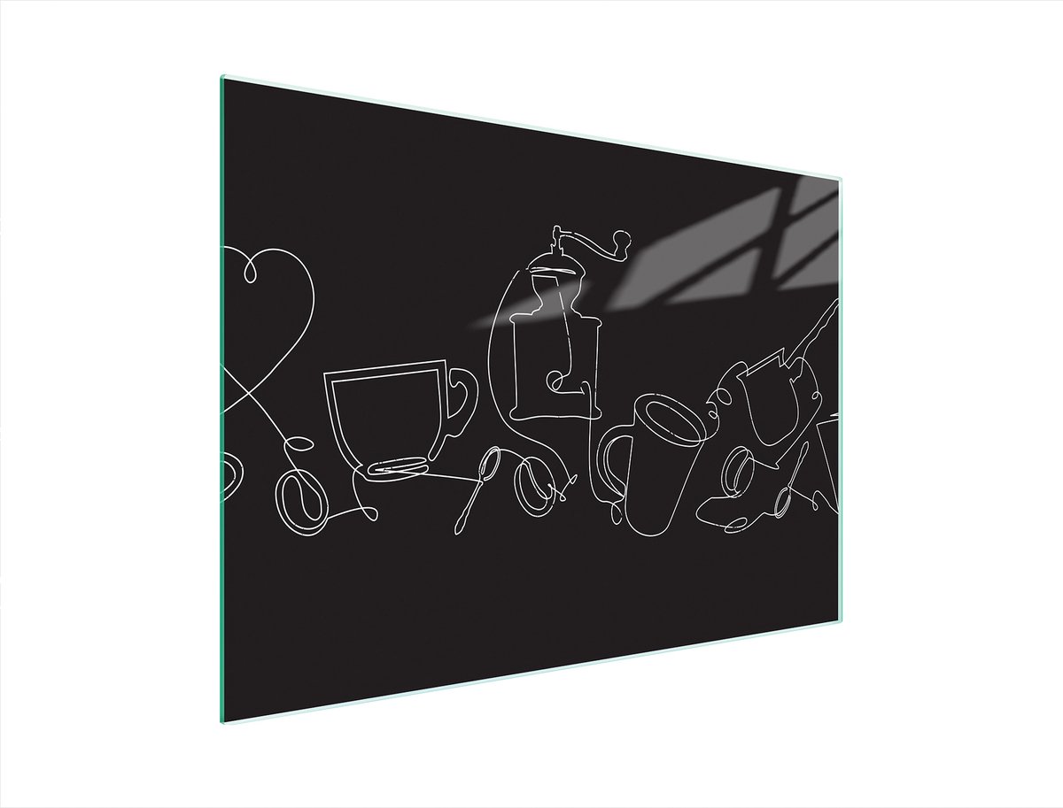 TMK ArtDeko - Serie - Snijplank - 40x30 cm - Zwart - Tempered Glass