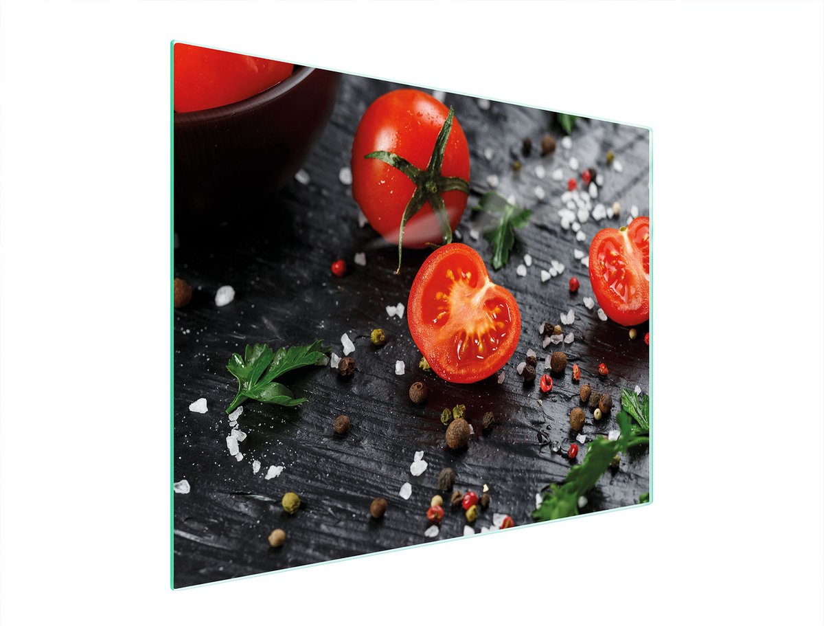 TMK ArtDeko Serie - Snijplank van Glas - 52x40 cm - Pomidor - Veilig en Hygiënisch