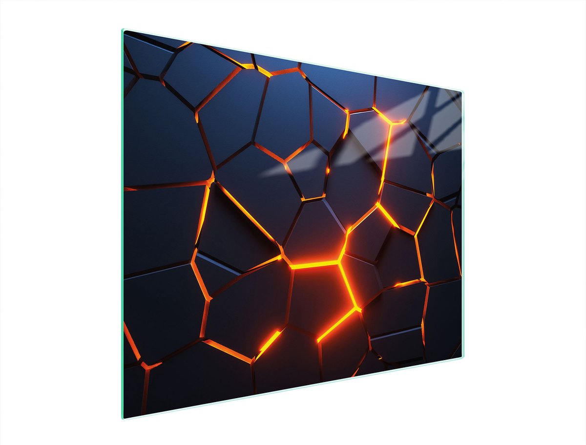TMK ArtDeko - Glas Snijplank - 52x40 cm - Gehard Glas - Antislip Siliconen Voetjes