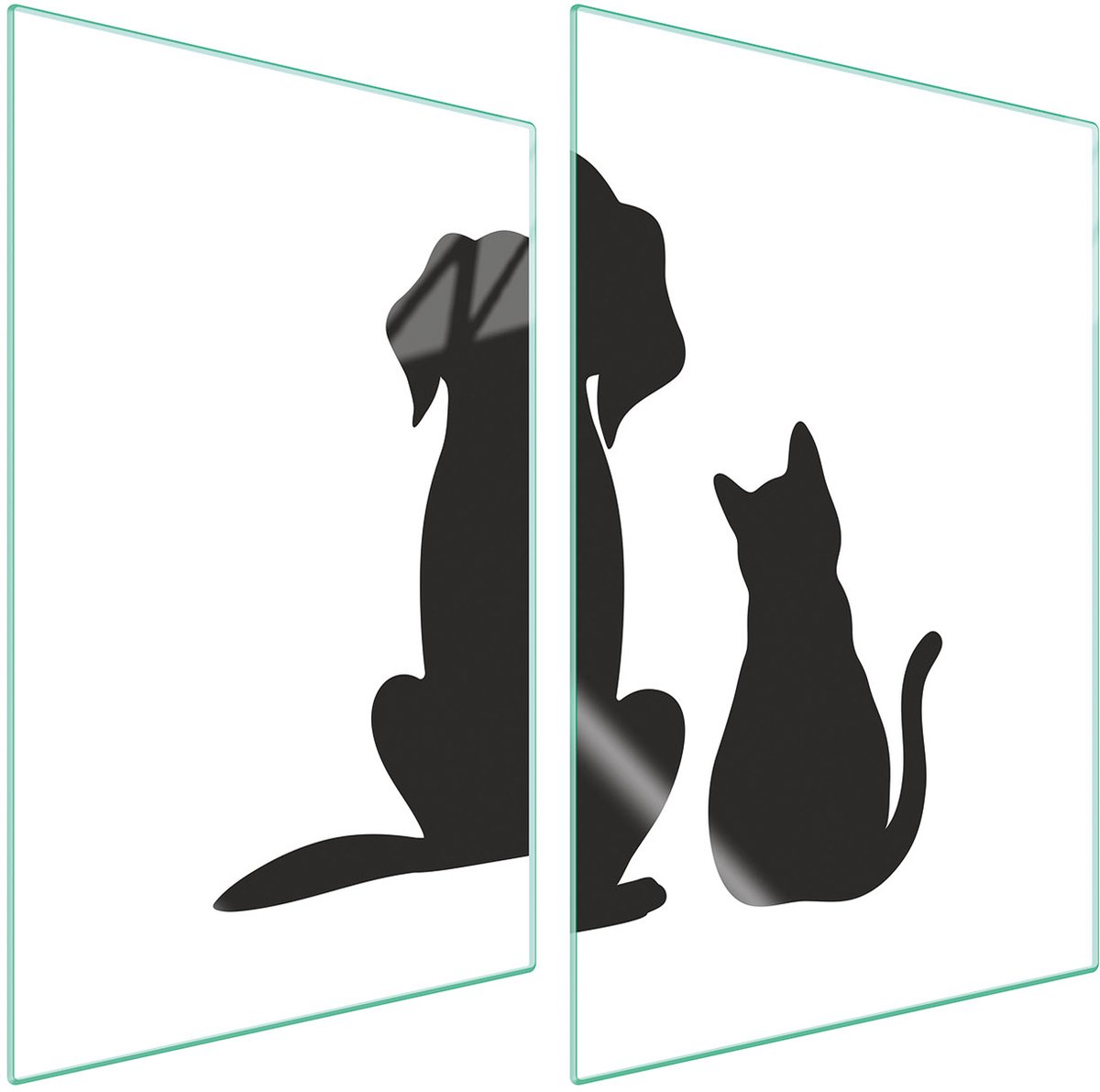 TMK ArtDeko - Glasplaat Beschermplaat - 2x35x52 cm - Dieren - Veelkleurig