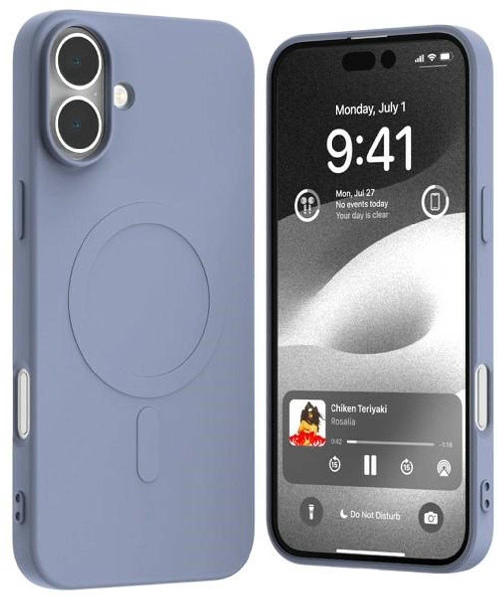 Mercury Voor Magsafe Semi-Silicone Hoesje Voor Iphone 16 Plus 6,7 Hoesje