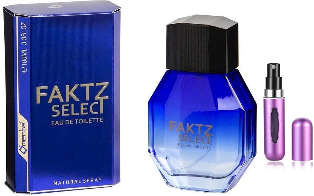 Omerta - Faktz Select - Eau de Toilette - 100 ml inclusief hervulbare tasverstuiver (willekeurige kleur)