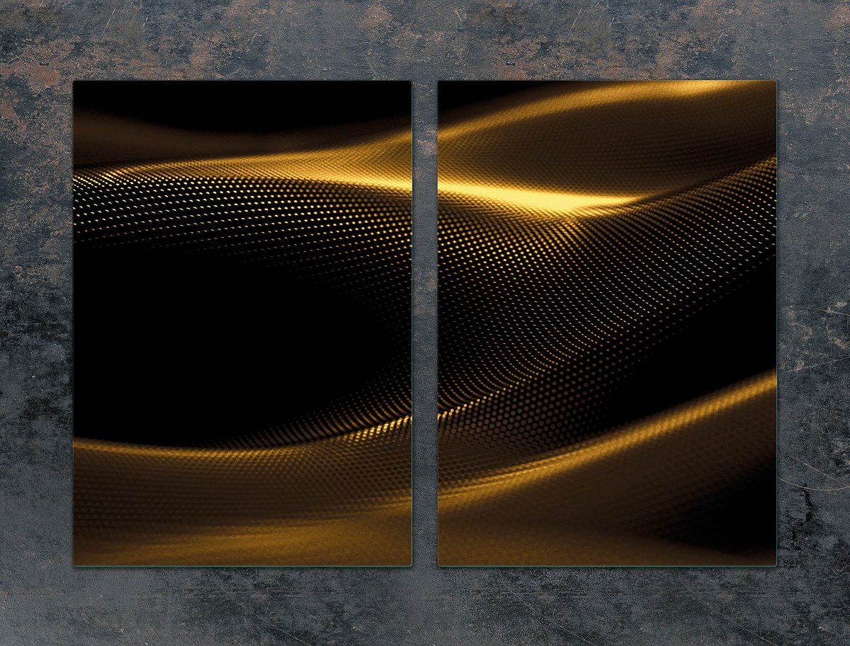 TMK ArtDeko - Beschermende Glazen Plaat - 2x35x52 cm - Gouden Motief