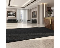Floordirekt Vuilvangmat Hong Kong - Veelzijdig Inzetbaar - Antislip - Zwart - 100 x 150 cm - Stevig & Onderhoudsvriendelijk voor Binnen & Entree