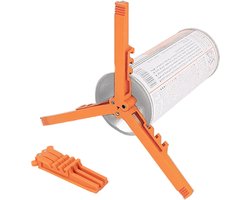 Canister Stabilizer – Driehoek Opvouwbare Fornuis Flessenstandaard voor veilige balans met statief bevestigingshouder, draagbare basis voor kamperen koken, outdoor picknick, wandelen, reizen
