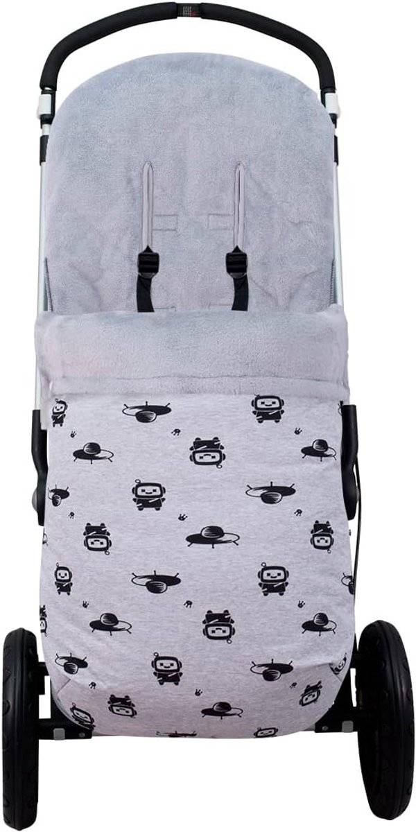 Universele Voetenzak - Kinderwagen Zak - Bescherming Tegen Kou - Hypoallergeen Fleece Materiaal - 42x100 cm - Robot Space van Universele — afbeelding 3