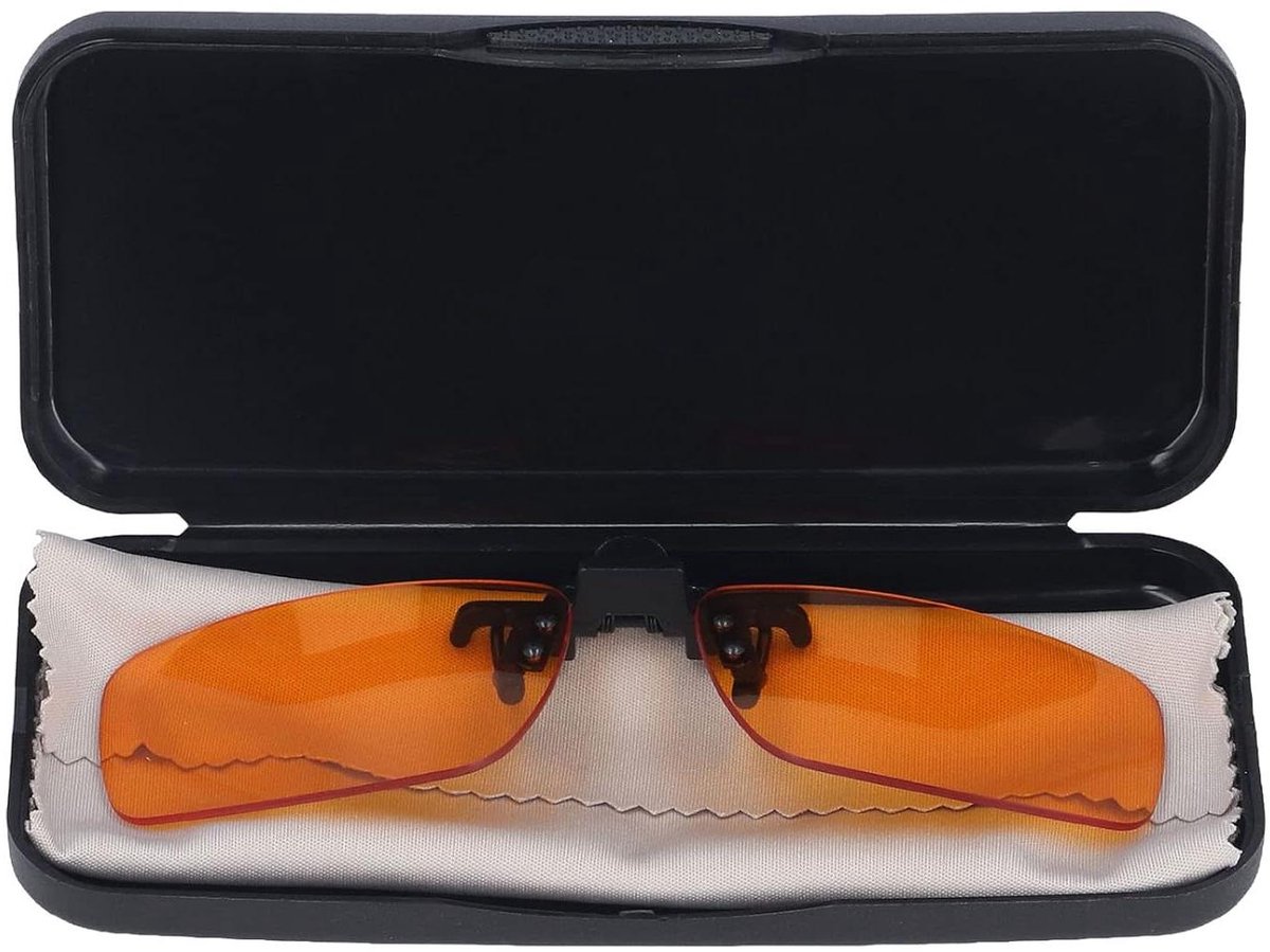 Clip-on bril - Opzetbril Blauw Licht - Computerwerk - 180 graden flip - Vierkant - Transparant