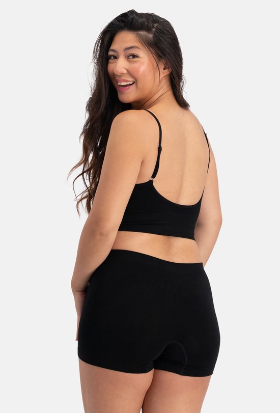 Comfortabel & Zijdezacht Bamboo Basics Seamless Padded Bra Fenna V-hals - Zwart - L