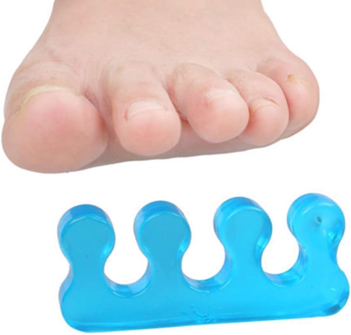 Comfortabele flip flops met teenseparator en gel spacers voor het verlichten van teenpijn na sportactiviteiten voor zowel mannen als vrouwen.